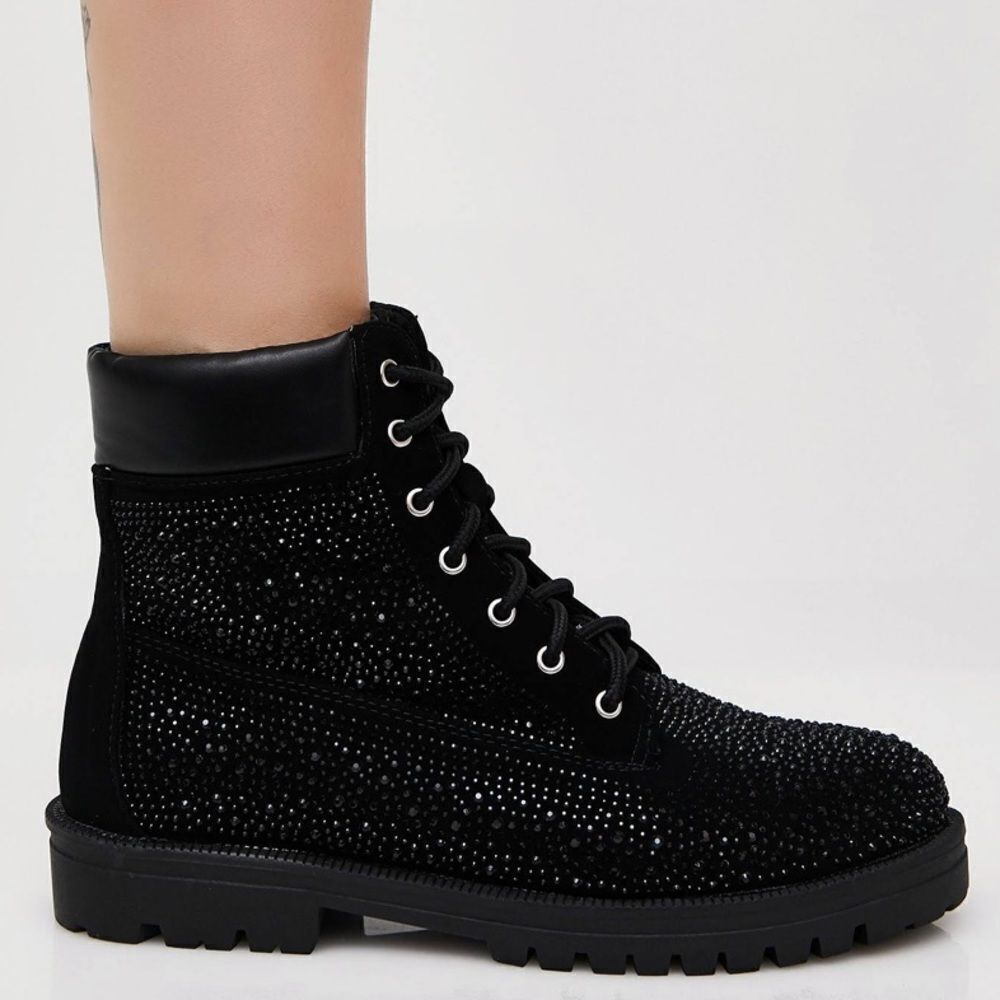 Raven Diamond Combat boots black